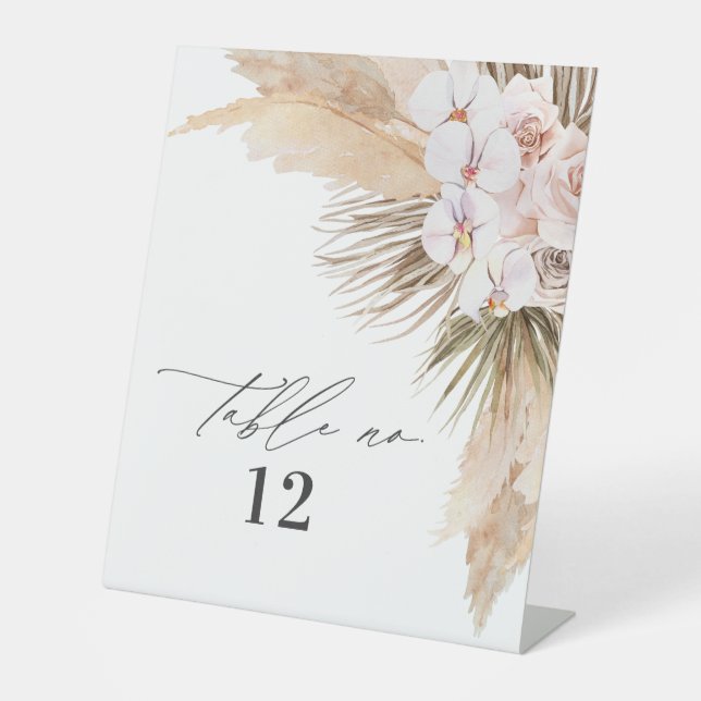 Expositor En L Pampas botánicas secas botánicas naturales rústica (Anverso)