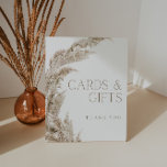 Expositor En L Pampas Grass Boho Cards y Regalos<br><div class="desc">Celebre con estilo con este moderno cartel de regalos y tarjetas de césped minimalistas pampas.</div>