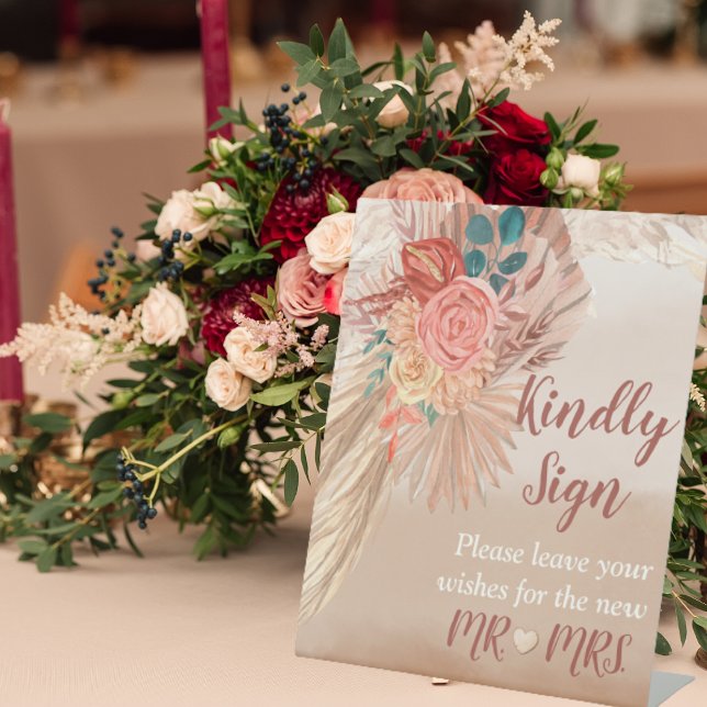 Expositor En L Pampas Grass Terracotta Boho Moda Wedding Party (Subido por el creador)