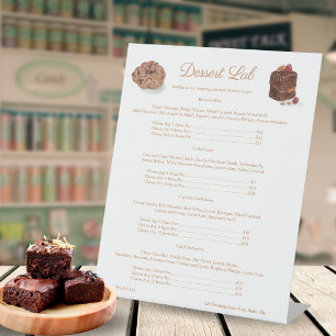 Expositor En L Panadería acuarela Dulces Brownie Cookie Price Men