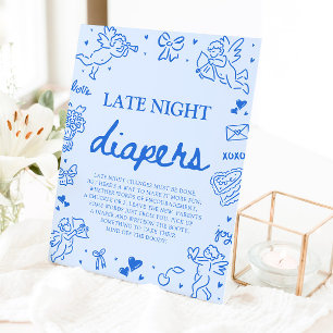 Expositor En L Pañales Nocturnos para Baby Shower de San Valentín