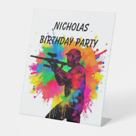 Expositor En L Papel de nombre personalizado de cumpleaños