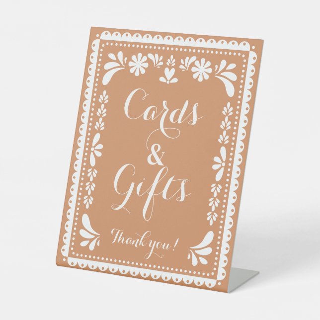 Expositor En L Papel Picado Tarjetas y Regalos Mesa Fiesta Mexica (Anverso)