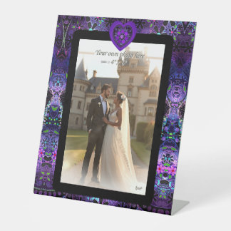 Expositor En L Paraguas morados y corazones.7