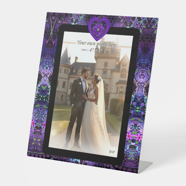 Expositor En L Paraguas morados y corazones.7 (Anverso)