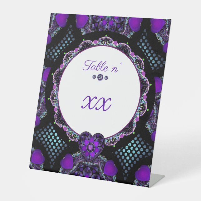 Expositor En L Paraguas morados y corazones .7 (Anverso)