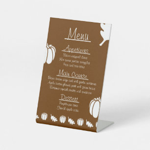 Expositor En L Parche de calabaza en Rótulo de chocolate