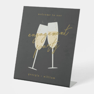 Expositor En L Partido de compromiso de champagne