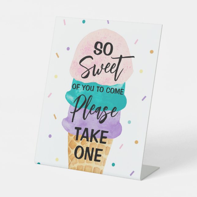 Expositor En L Partido helado Rótulo a favor - Sundae (Anverso)