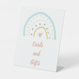 Expositor En L Pastel Azul Pink Rainbow Cards and Gifts Cumpleaño
