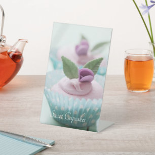 Expositor En L Pastel de Rótulo Pedestal