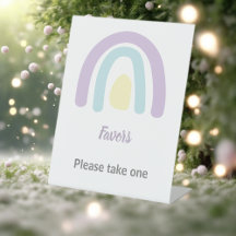 Pastel lilac Rainbow Baby Shower Favors