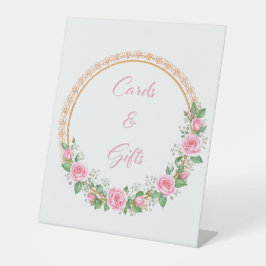 Expositor En L Pastel Pink Roses & Baby’s Breath Cards & Gifts