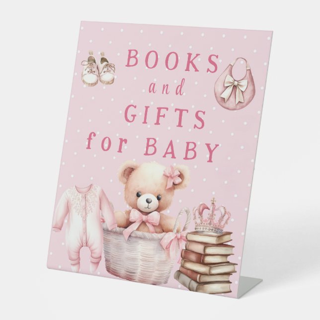 Expositor En L Pastel Pink Teddy - Books and Gifts for Baby   (Anverso)