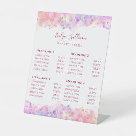 Expositor En L Pastel Watercolor Purpurina Beauty Salon Price Lis