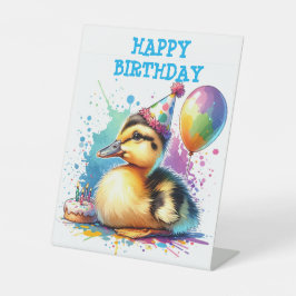 Expositor En L PATITO ADORABLE desea feliz cumpleaños