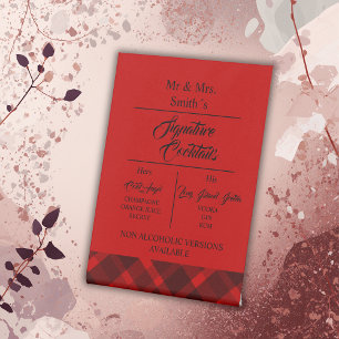 Expositor En L patrón de boda de tartán celta negro rojo