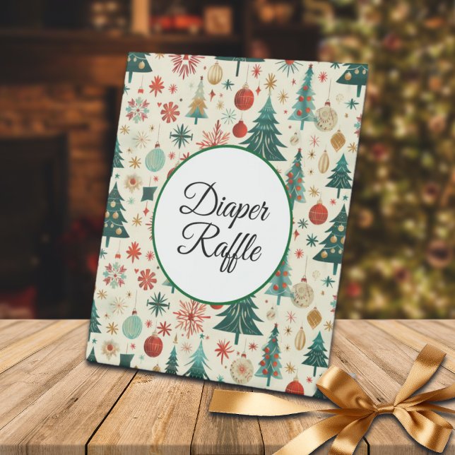 Expositor En L Patrón de invierno festivo Baby Shower Diaper Raff (Subido por el creador)