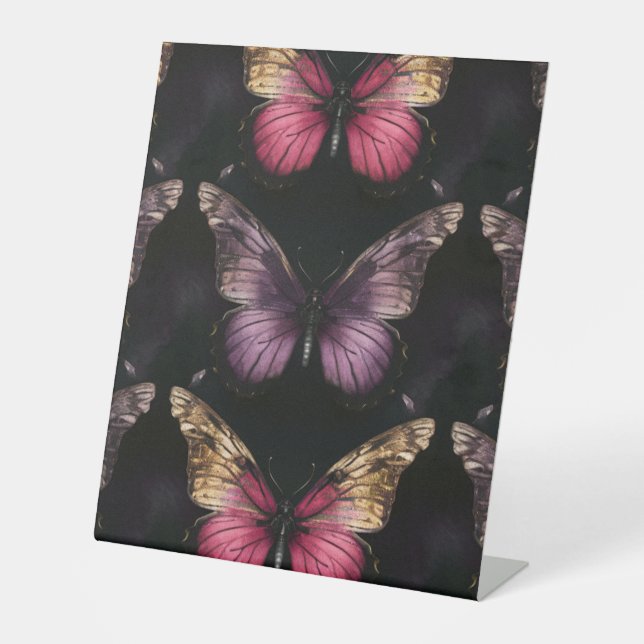 Expositor En L Patrón de mariposa encantadora (Anverso)