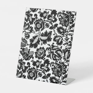 Expositor En L Patrón Floral Veneciano en Negro y Blanco de Willi