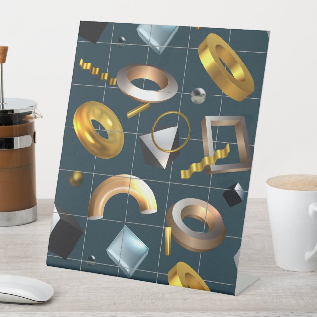 Expositor En L Patrón geométrico 3D (In Situ)