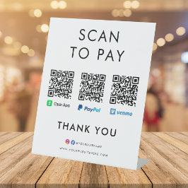 Expositor En L Paypal Venmo Cash App Scan para pagar código QR en