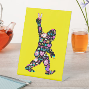 Expositor En L Peace Love Bigfoot Hippie Funny Bigfoot Lover