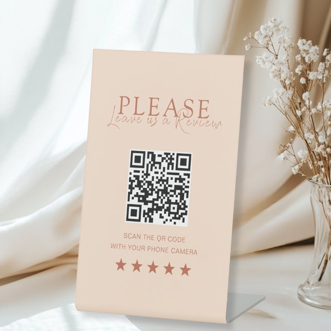 Expositor En L Peach Minimal Elegant Salon Social Media (Peach Minimal Elegant Salon Social Media Pedestal Sign)