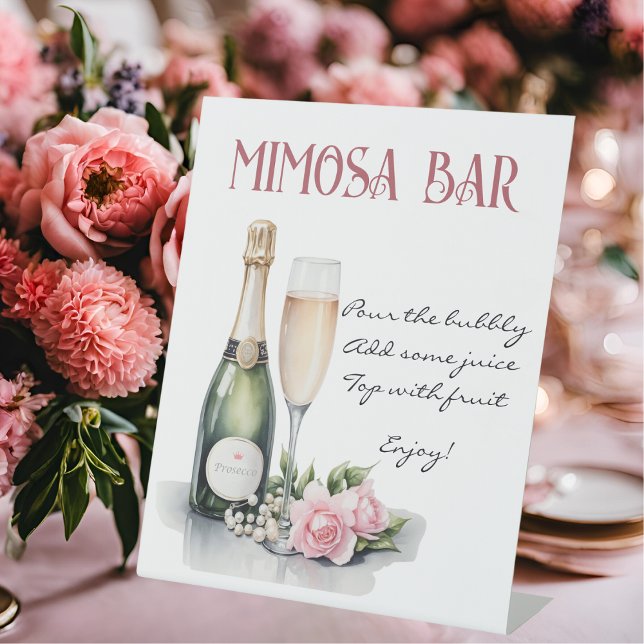 Expositor En L Pearls Y Prosecco Bridal Shower Mimosa Bar (Subido por el creador)