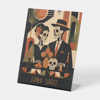 Expositor En L Pedestal Art Deco Día De Los Muertos para Altar