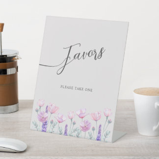 Expositor En L Pedestal Sign for bride shower.