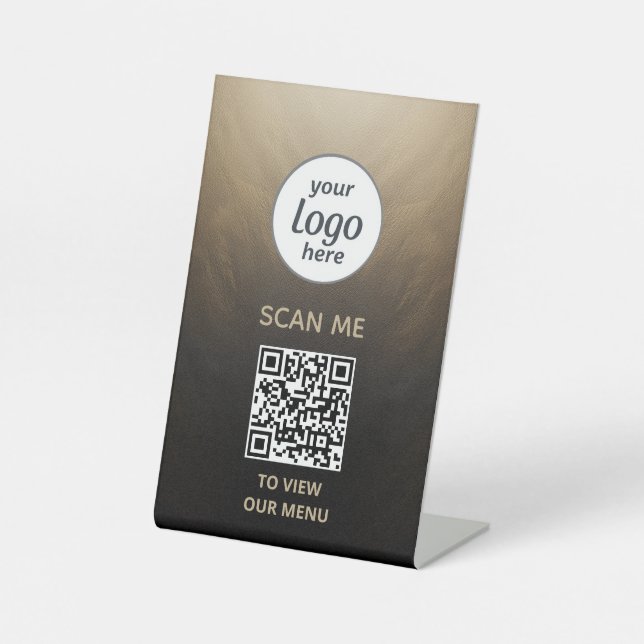 Expositor En L Pedestal Sign – Luxury Menu Display (Anverso)