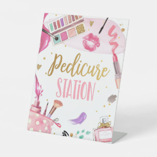 Expositor En L Pedicure Station Spa Fiesta Makeup Glamour Cumplea