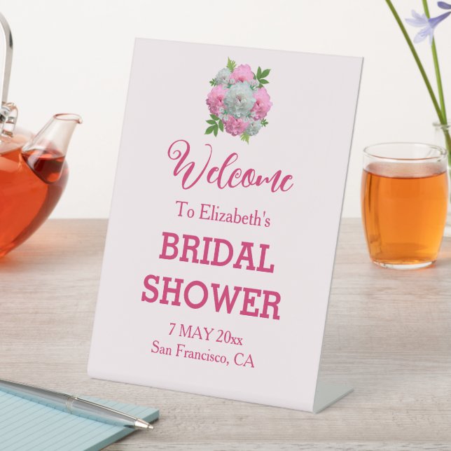 Expositor En L Peony Bouquet Bridal Shower (In Situ)