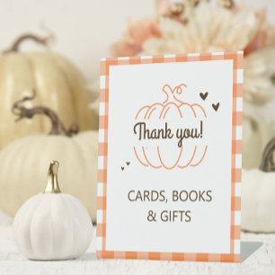Expositor En L Pequeña calabaza baratilla Baby Shower Tarjetas re