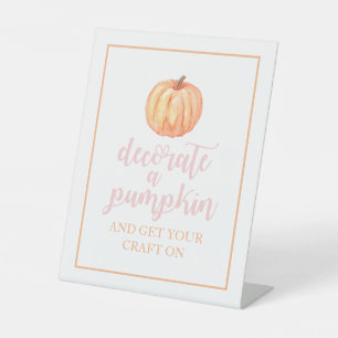Expositor En L Pequeña calabaza rosa otoño cumpleaños decorar cal