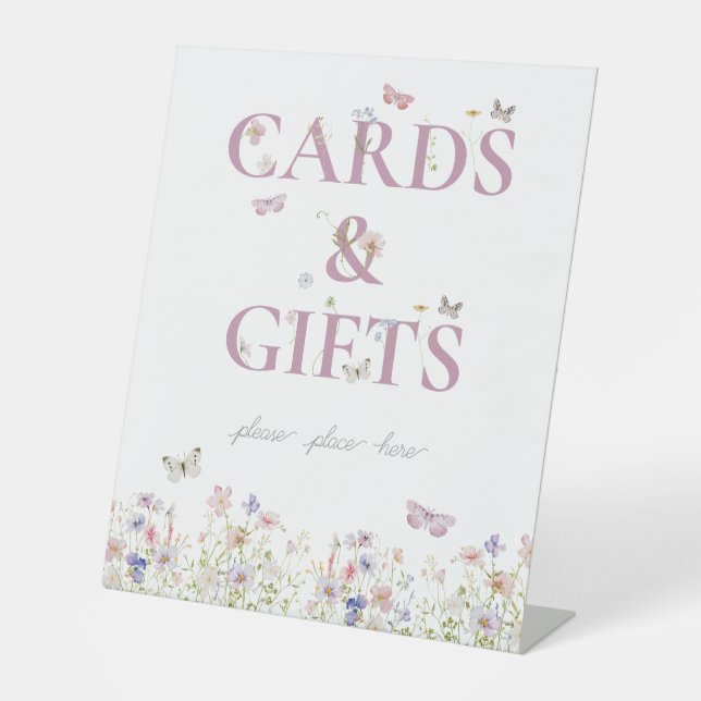 Expositor En L Pequeña mariposa Rótulo de tarjetas de cumpleaños  (Anverso)