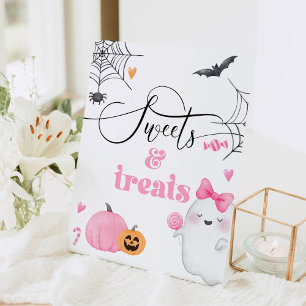 Expositor En L Pequeño Boo fantasma rosa Halloween Dulces y golos