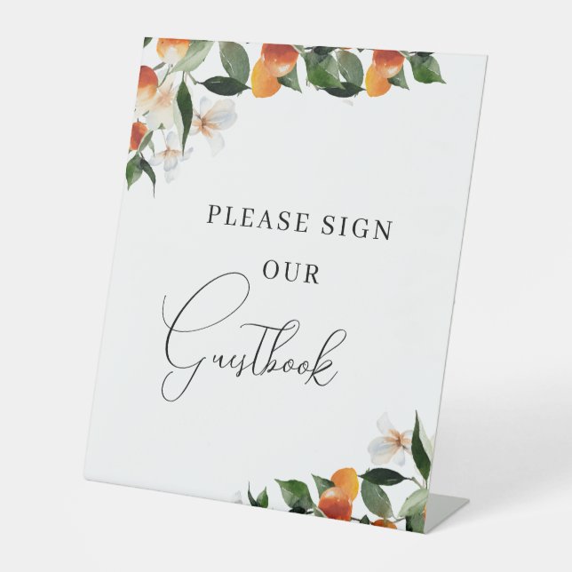 Expositor En L pequeño cartel de guía para bebés con flores (Anverso)