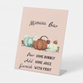 Expositor En L Pequeño Chica de calabaza Baby Shower Mimosa Bar