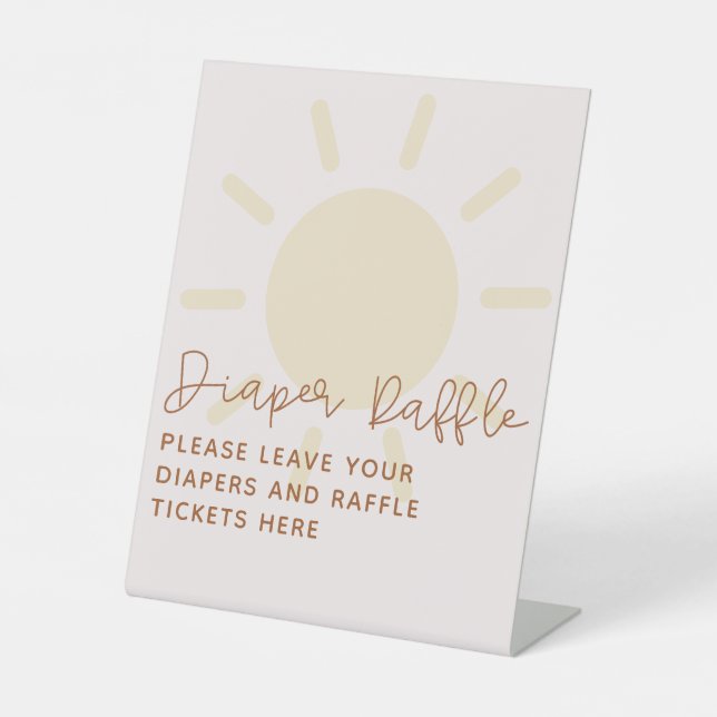 Expositor En L Pequeño rayo de sol Baby Shower Diaper Raffle (Anverso)