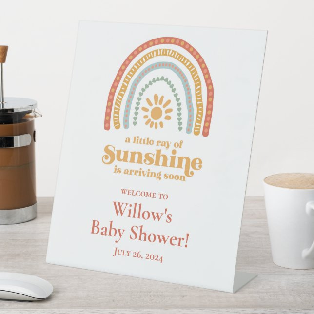 Expositor En L Pequeño rayo de sol Boho Rainbow Baby Shower (In Situ)