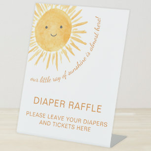 Expositor En L Pequeño Rayo De Sunshine Diaper Raffle Baby Shower