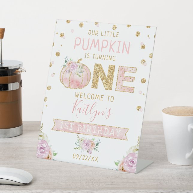 Expositor En L Pequeños Chicas de calabaza Signo de bienvenida de (In Situ)