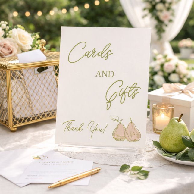 Expositor En L Perfect Pear Bridal Shower Cards and Gifts (Subido por el creador)
