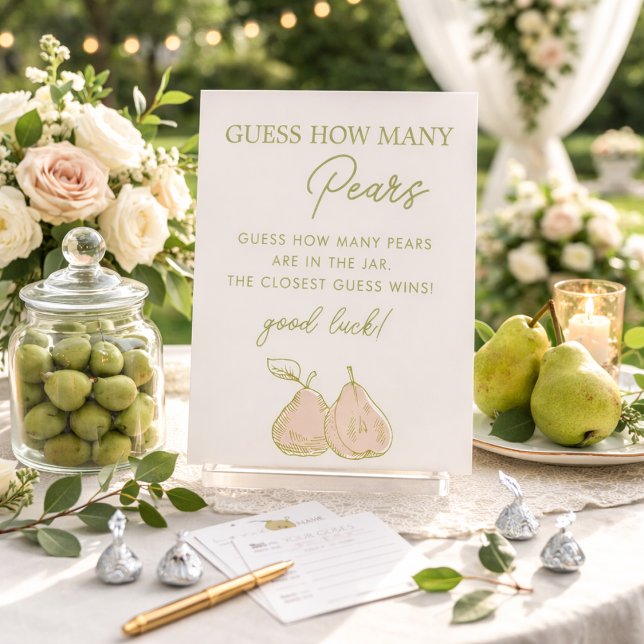 Expositor En L Perfect Pear Bridal Shower Guess How Many Pears (Subido por el creador)
