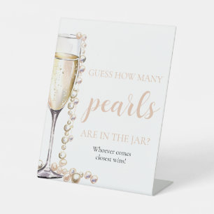 Expositor En L Perlas y prosecco adivinan cuántas perlas juegan