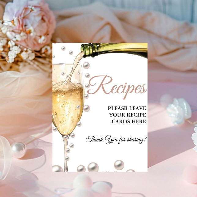 Expositor En L Perlas y prosecco Dejar sus recetas Ducha de novia (Subido por el creador)