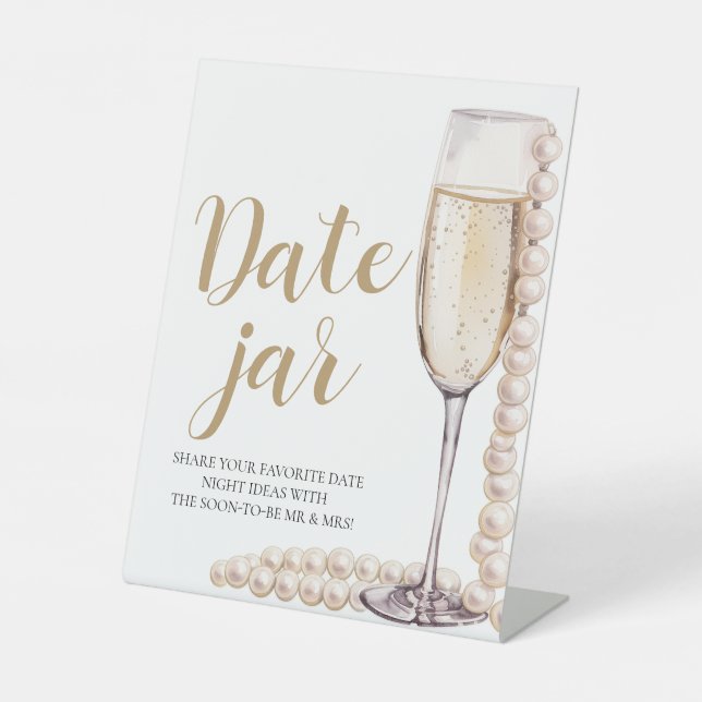 Expositor En L Perlas y Prosecco Ideas de Noche de Fecha Rótulo d (Anverso)