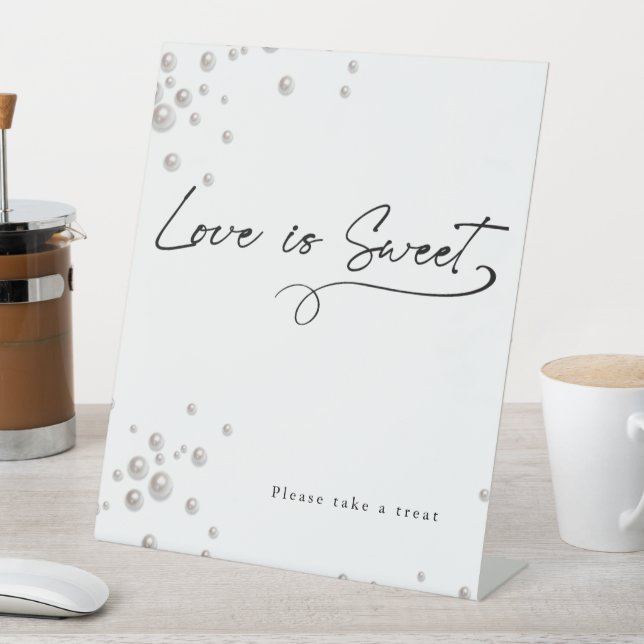 Expositor En L Perlas y Prosecco mínimo ducha de novia moderna (In Situ)